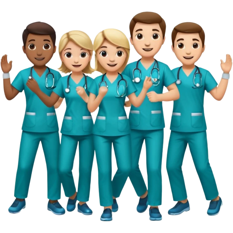 doctors doing cardio dance emoji