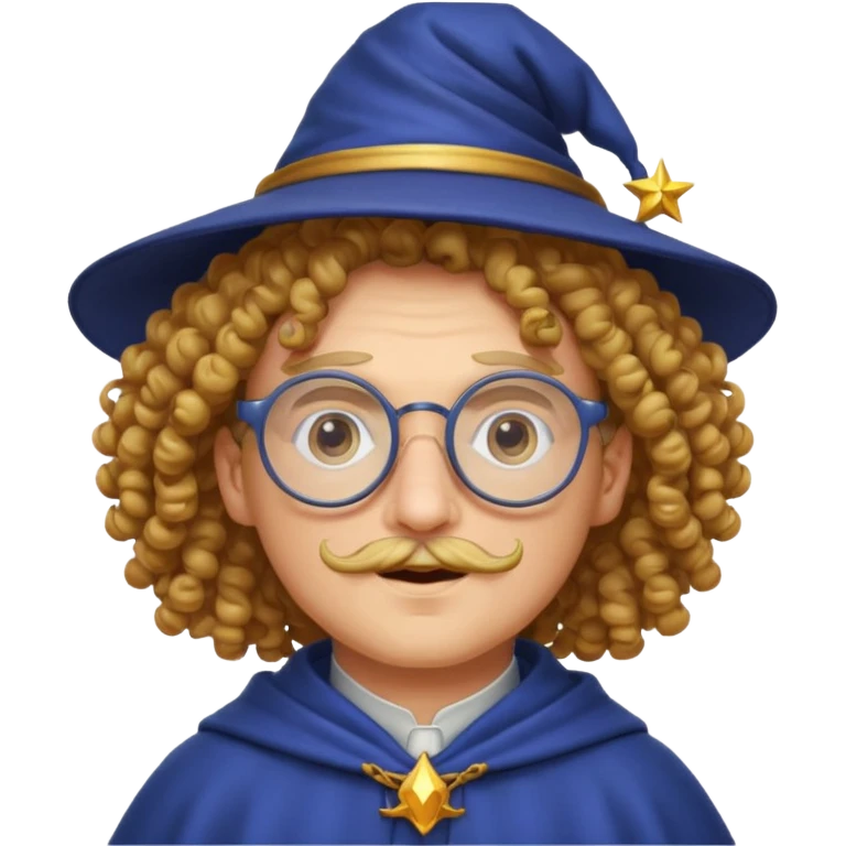 curly wizard wiyh glasses emoji