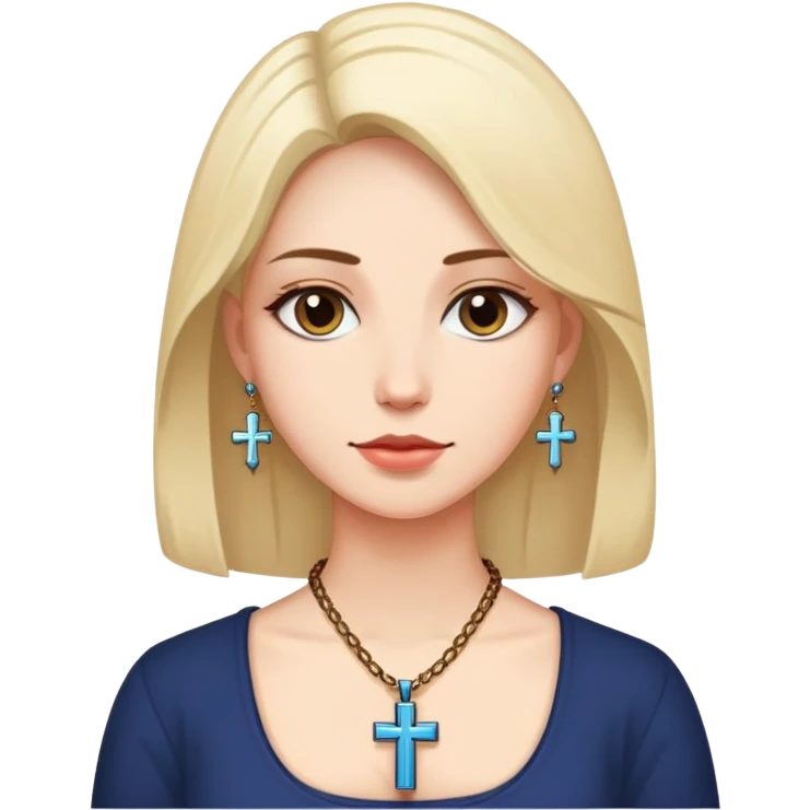 Крестик на голос теле женщины emoji