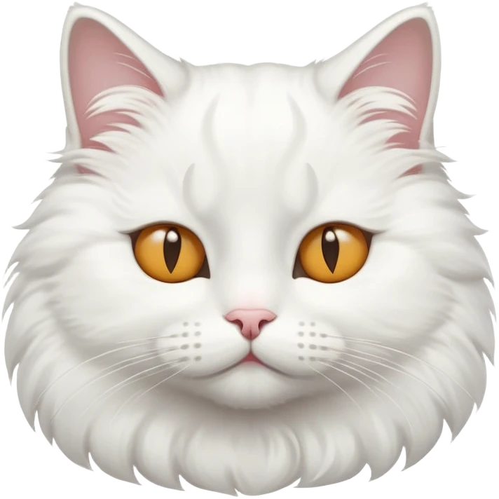 A white cat sitting with eyes closed emoji