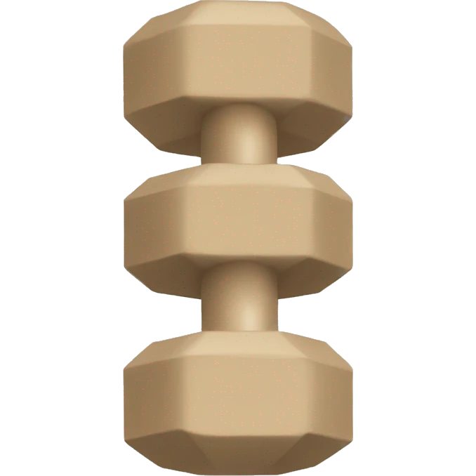 beige dumbbells emoji
