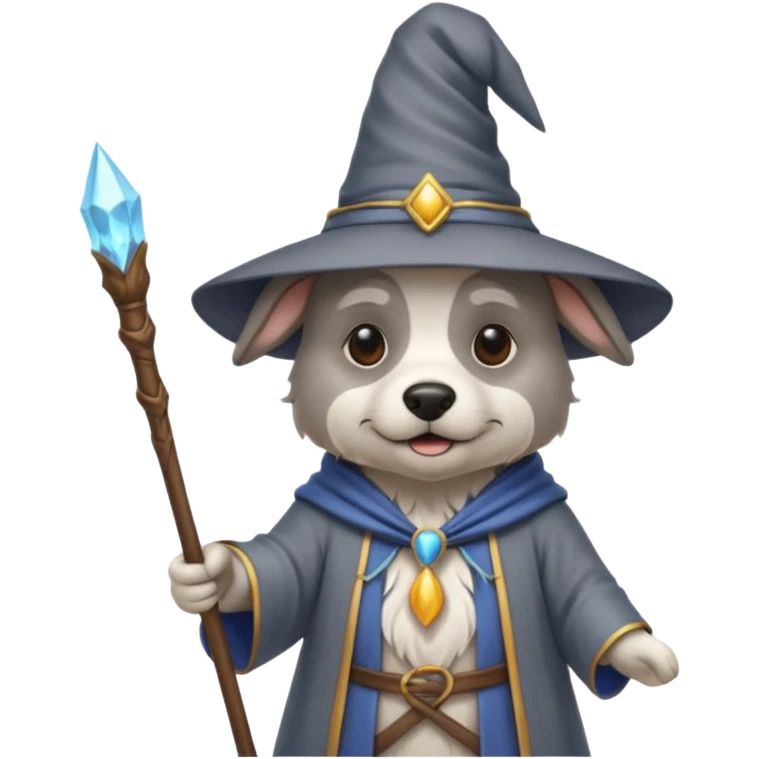 Dog wizard emoji