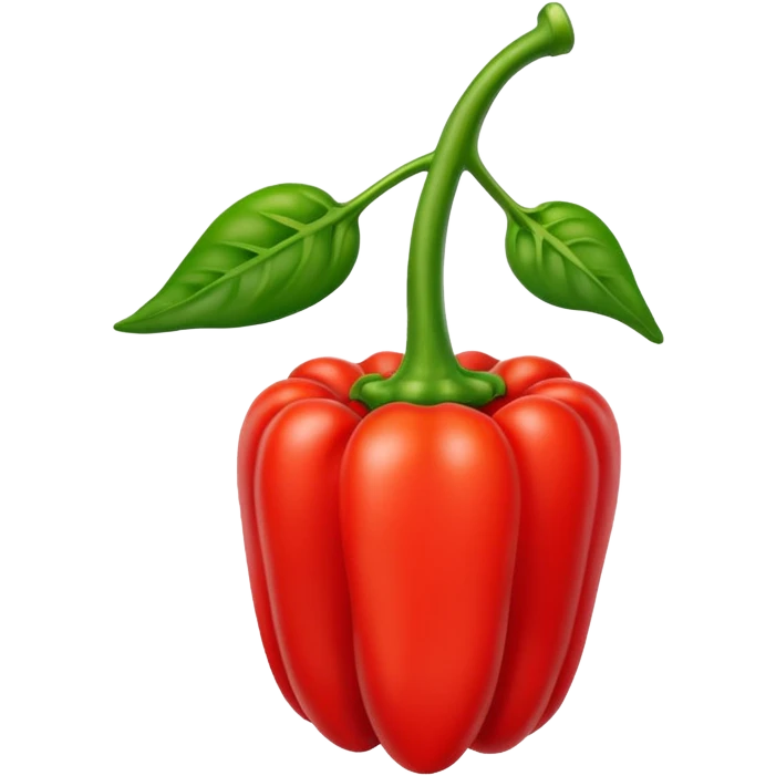 red pepper with green stem emoji