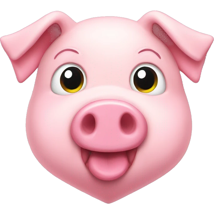Pink heart pig emoji