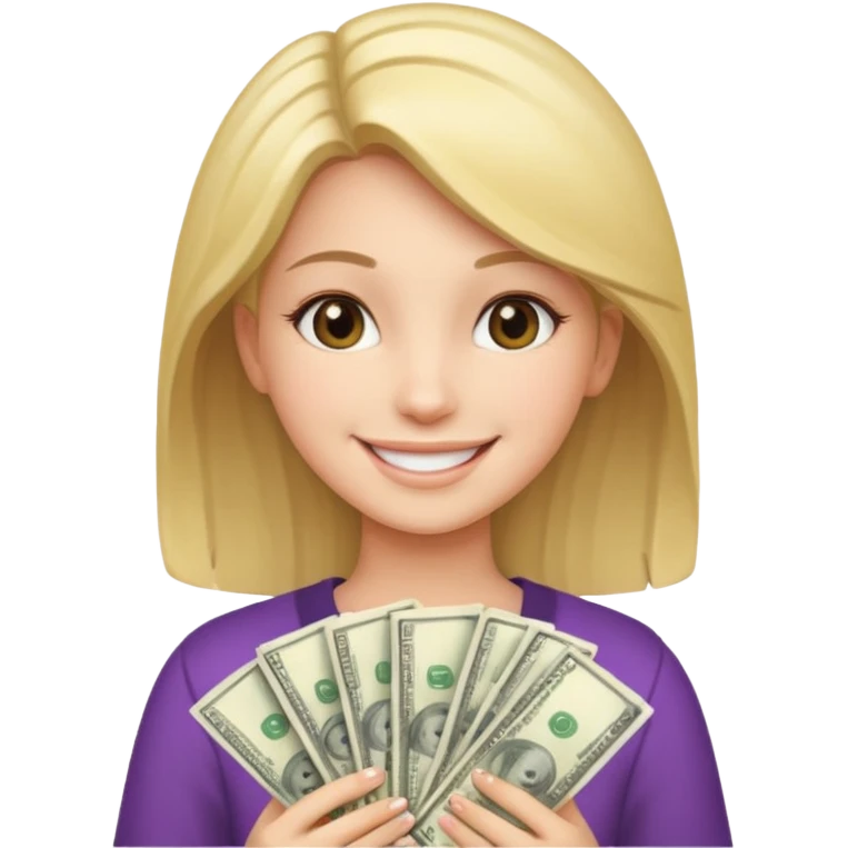 Девушка у которой много денег  emoji