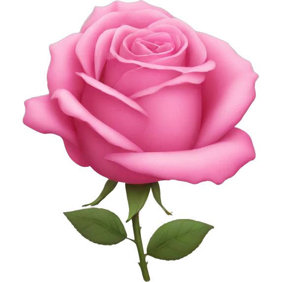 Pink rose emoji