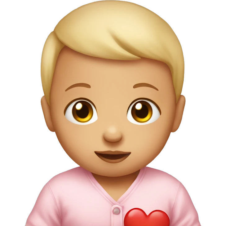Baby with a heart emoji