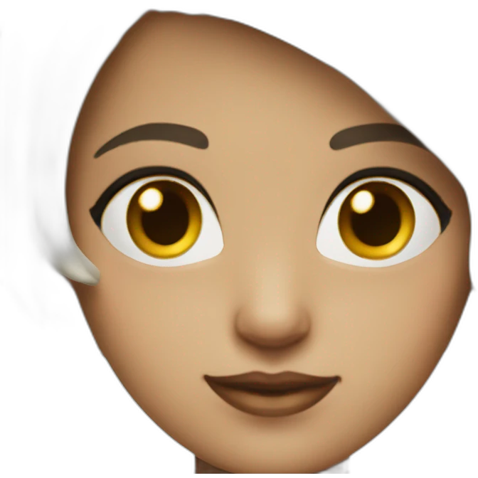 it-girl-close-up-white-short-hair-with-macbook emoji