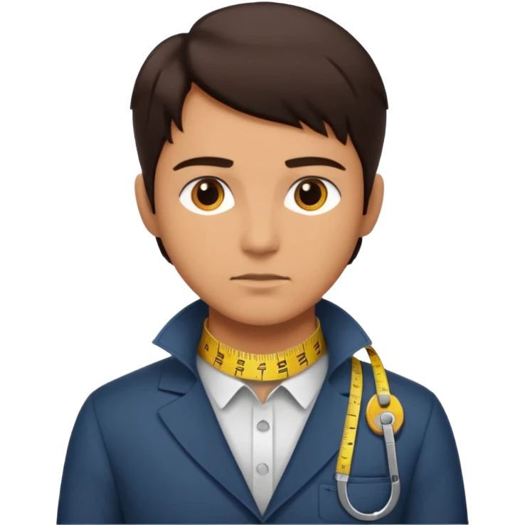 Tailor with Measuring Tape around neck  emoji