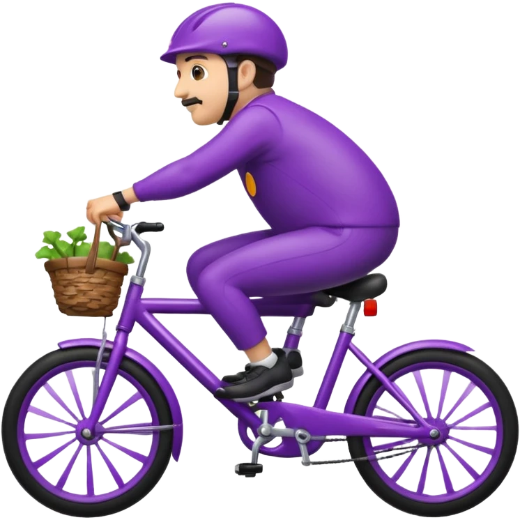Eggplant riding a bike emoji