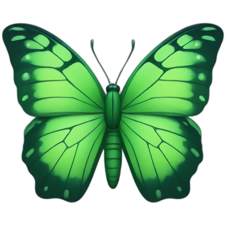 Green butterfly emoji