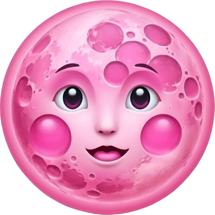 Pink moon emoji