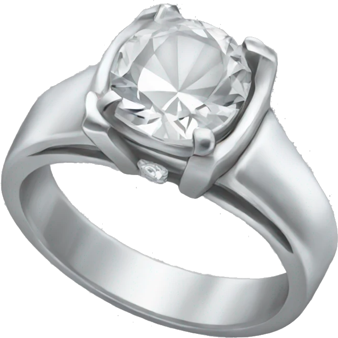Engagement ring silver emoji
