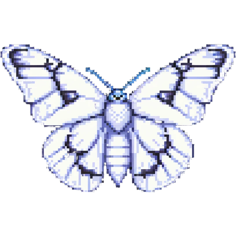 close-up of white witch moth emoji