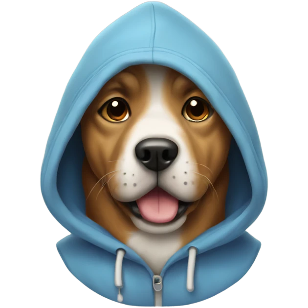 Dog with a hoodie emoji