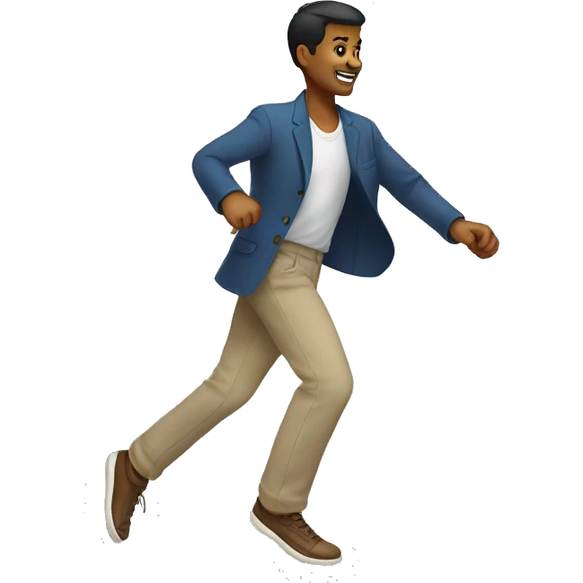 A person doing a sidestep  emoji