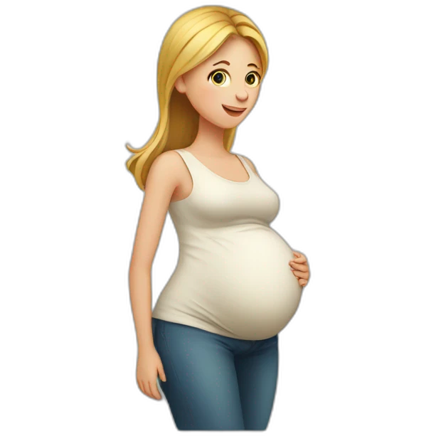 pregnant woman, European emoji