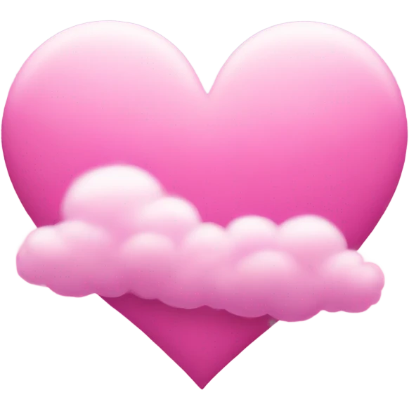 pink heart + cloud emoji