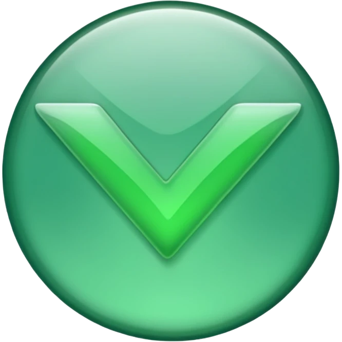 Green check mark with high flick no background emoji