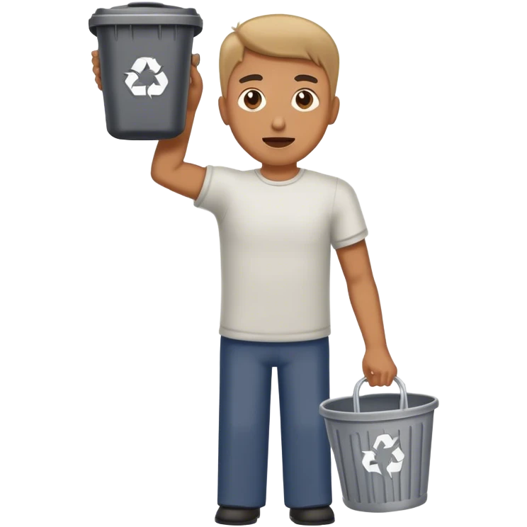 Man throwing trash can emoji