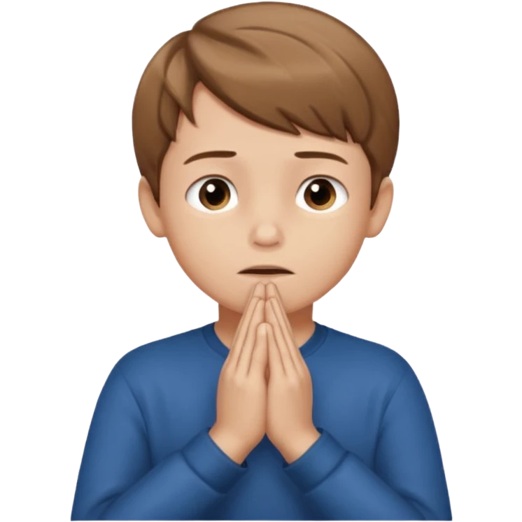 boy asking for silence emoji