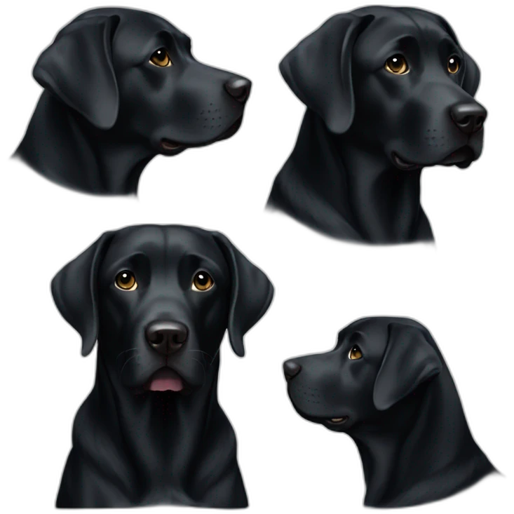 Black lab emoji
