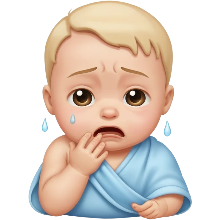 Crying baby emoji