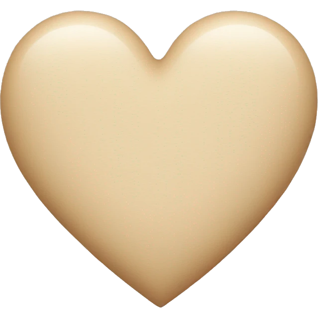 Beige heart  emoji
