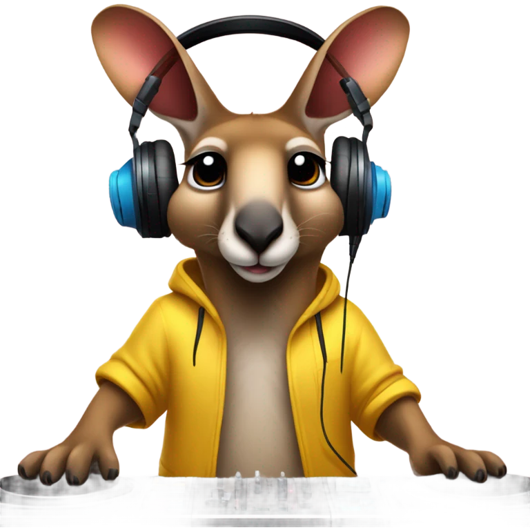 Kangaroo DJ emoji