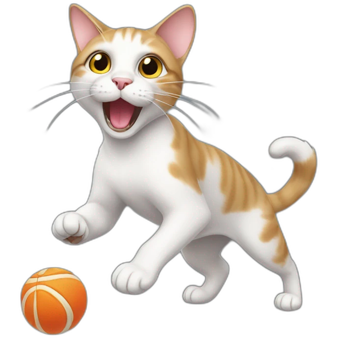 cat playing fetch emoji