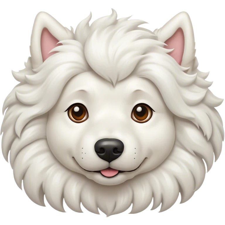 White big doodle wavy fur emoji