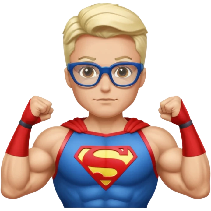 Glasses-Wearing super Heroe emoji