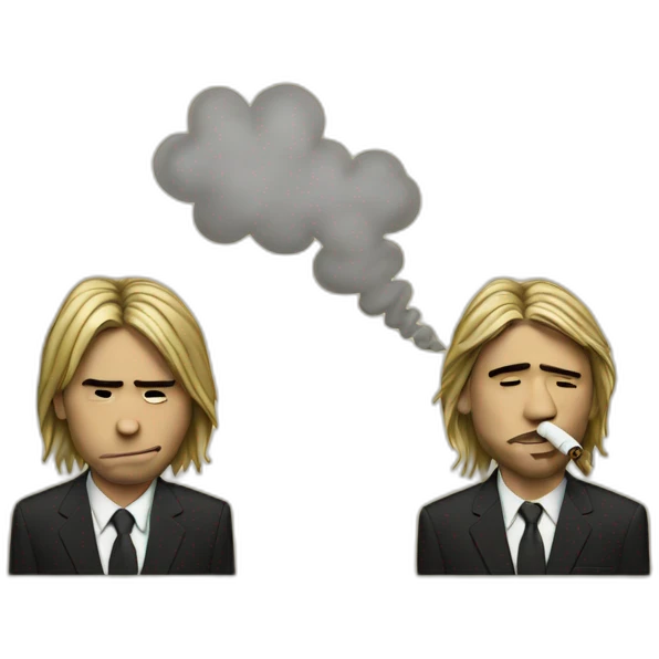 Obama smokes with Kurt Cobain  emoji