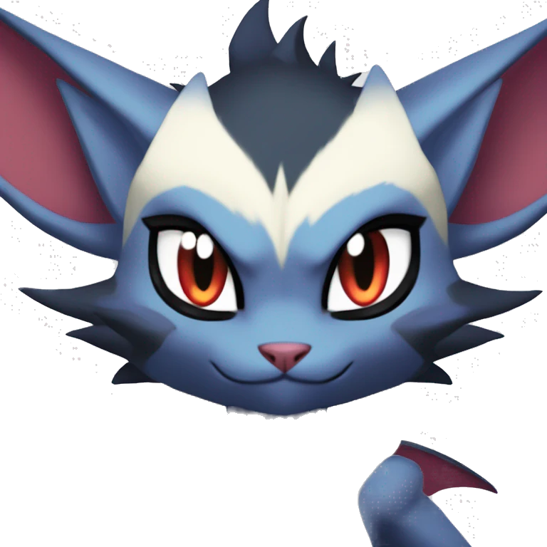 Anthro Edgy Cool Sneasel-Noivern-Absol-Pokémon-Fakémon-fusion-cat Full Body emoji