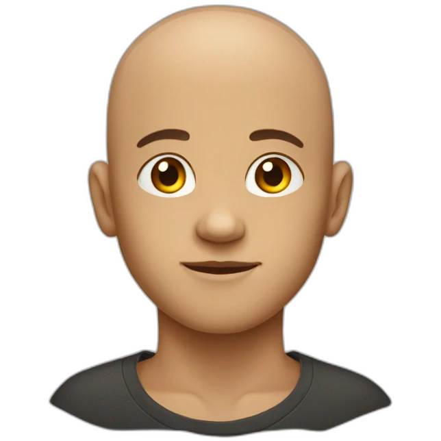 young men with no hair emoji