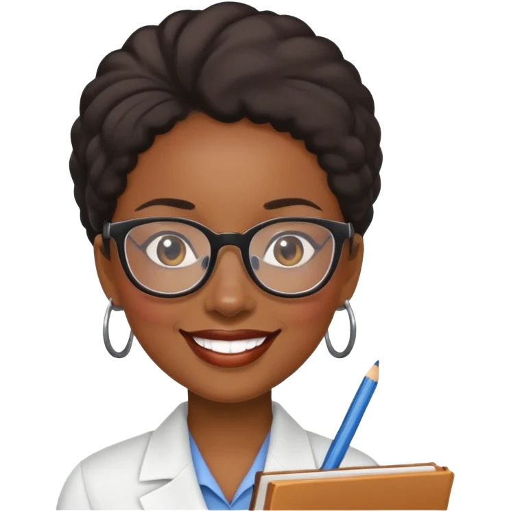 A black woman teaching  emoji