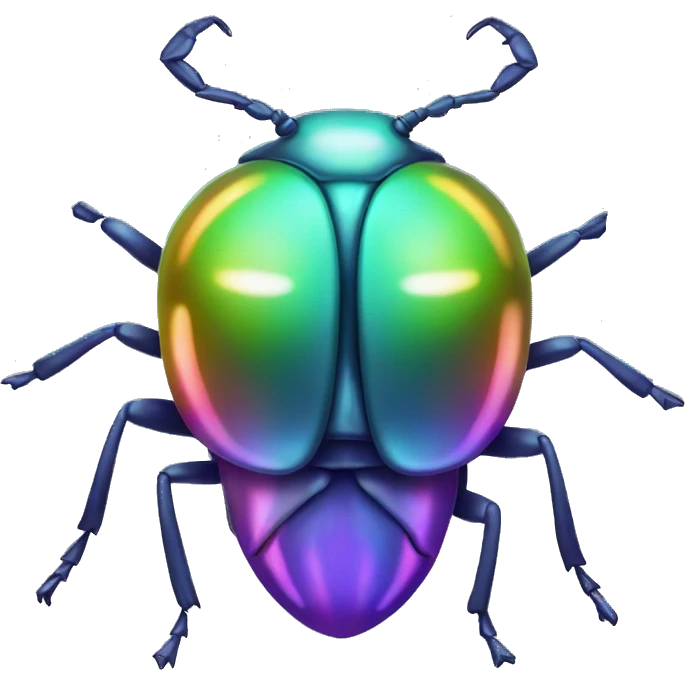 holographic coloured bug  emoji
