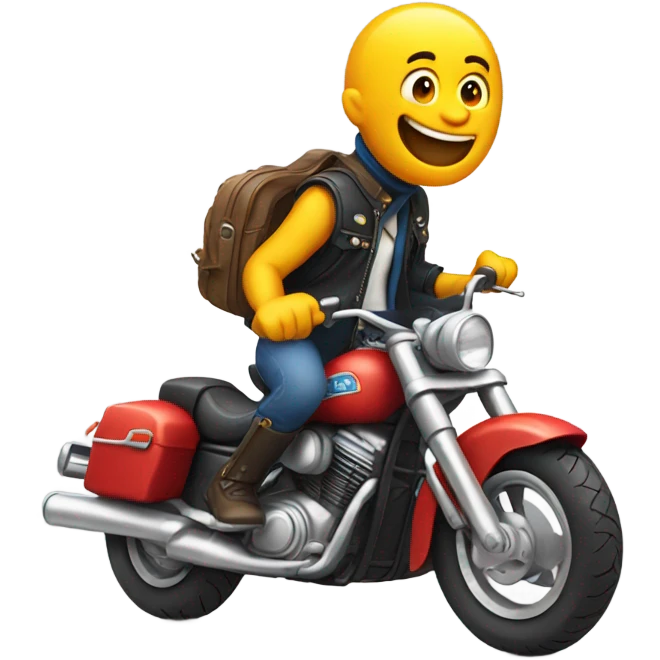 Emoji on motorcycle  emoji