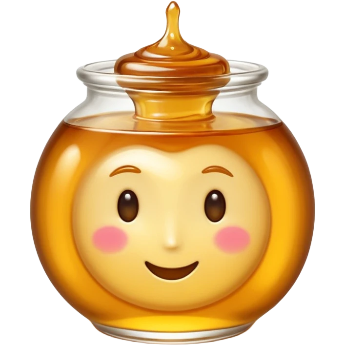small swirl of pale golden syrup, glossy and thick, no face, no jar or extras, soft lighting, subtle shadows, emoji scale emoji