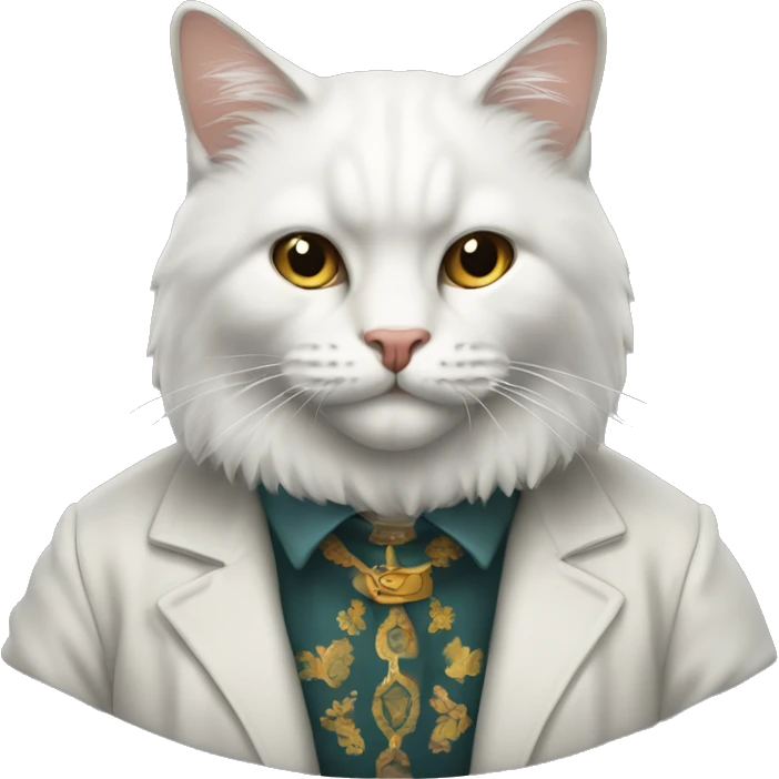 Кот в костюме деда мороза emoji