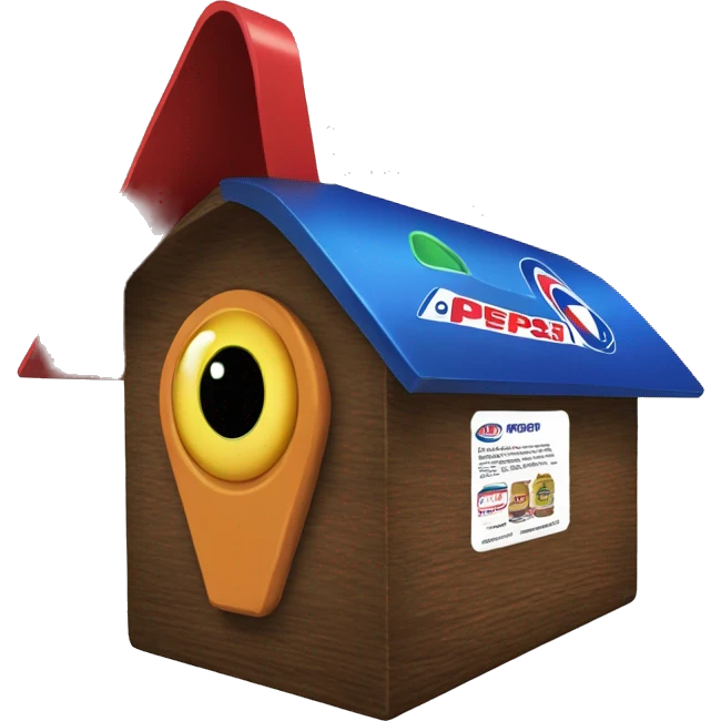 Wooden Pepsi can UFO alien spaceship birdhouse  emoji