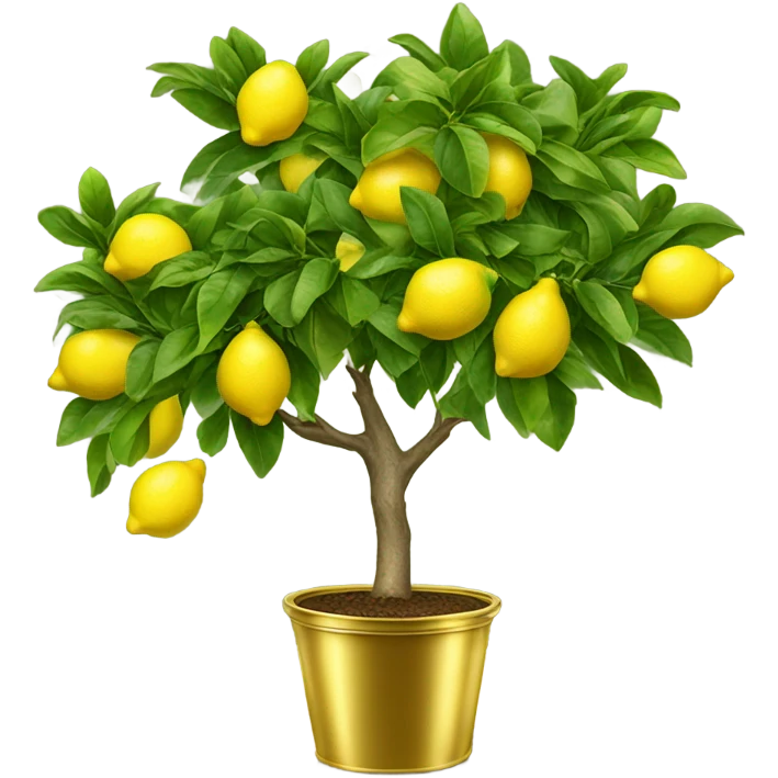 Lemon tree in gold pot emoji