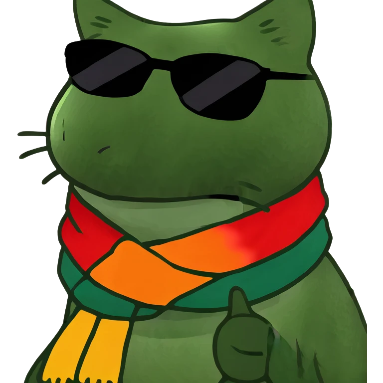 Cat with sunglasses emoji