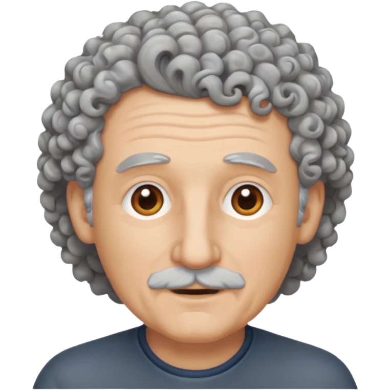 Old white man, curly hair, no beard, no mustache emoji
