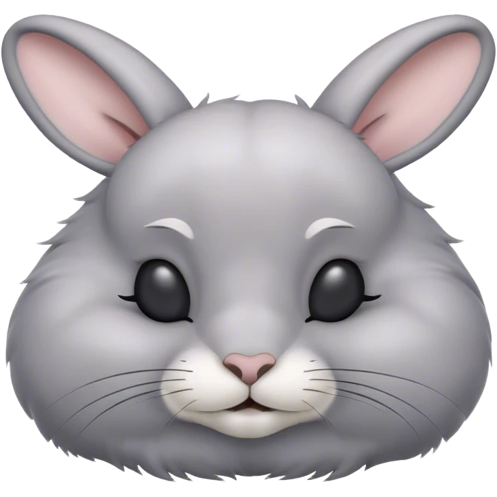 Meme-Worthy Cute Sleeping Grey Rabbit Portrait Emoji, Head resting peacefully with a contented smile, showcasing a delightfully compact build and a luxuriously soft grey fur, eyes shut in a serene nap, Simplified yet hilariously adorable features, highly detailed, glowing with a soft, drowsy light, high shine, relaxed and utterly lovable, stylized with an air of playful laziness, bright and heartwarming, soft glowing outline, capturing the essence of a comically sleepy bunny, so meme-worthy it feels like it could instantly become the next viral sensation of adorable slumber! emoji