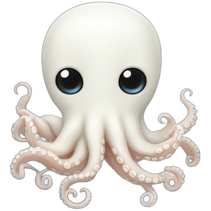 albino white octopus emoji