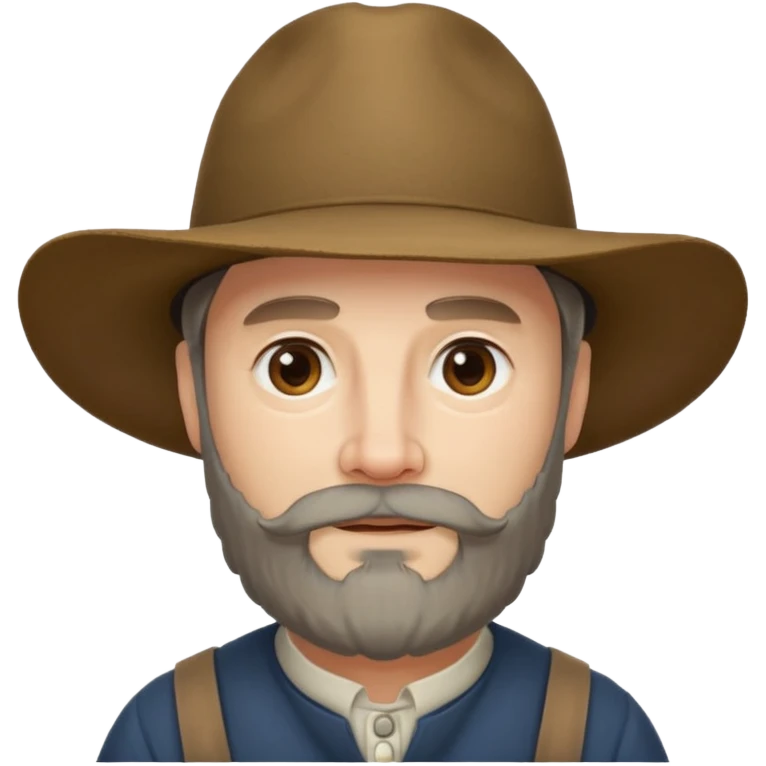 Puritan farmer male middle age with beard emoji