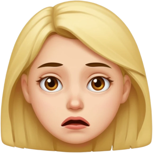 A girl making a face of disgust eww emoji