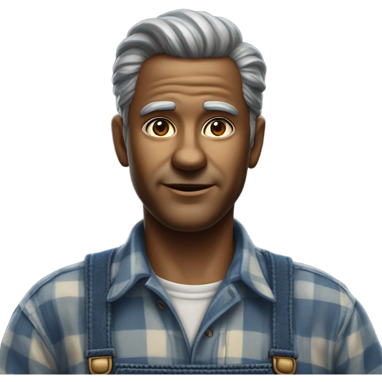 photorealistic blue collar worker 1950s emoji