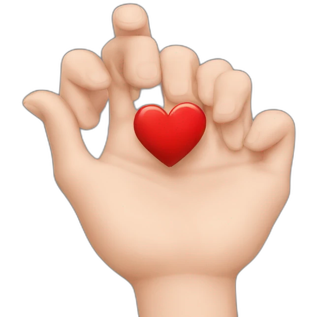 Heart in finger emoji